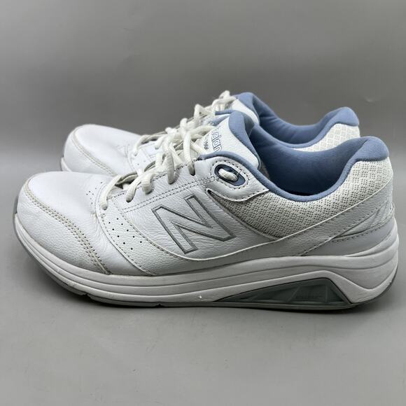 New Balance 928v3 Walking Shoes Women Size 10 White Blue Leather Comfort Sneaker - Picture 3 of 9